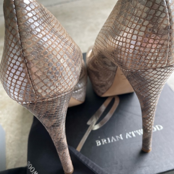 Brian Atwood Bambola snake platform pumps-worn once EUC! - Picture 4 of 5